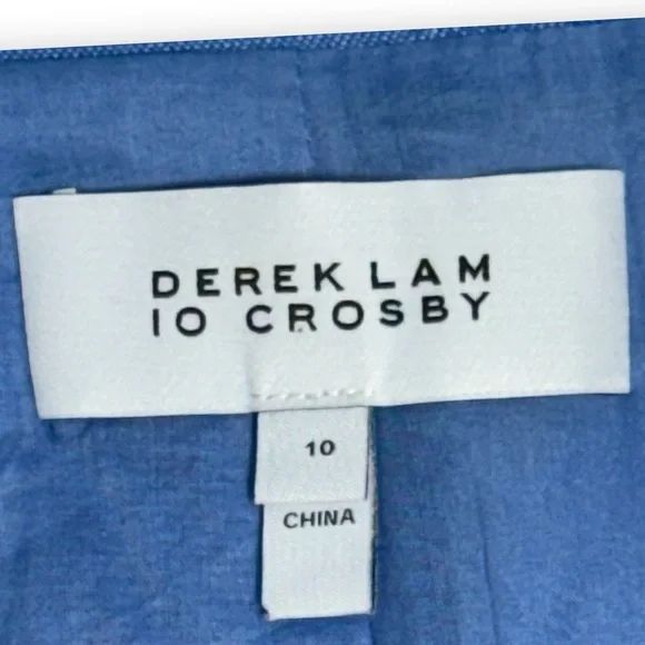 DEREK LAM 10 CROSBY
Rodeo Double-Breasted Stretch-Cotton Light Blue Denim Blazer - Picture 8 of 10